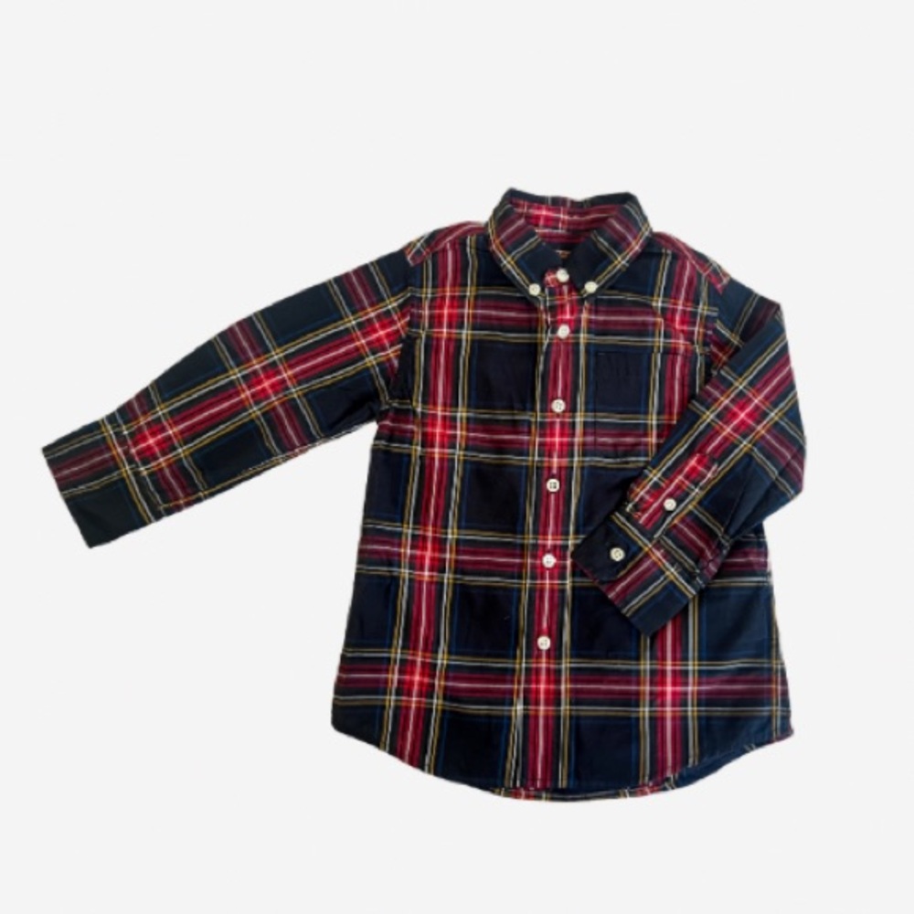Crewcuts Kids Plaid Shirt - Red, Yellow, and Blue